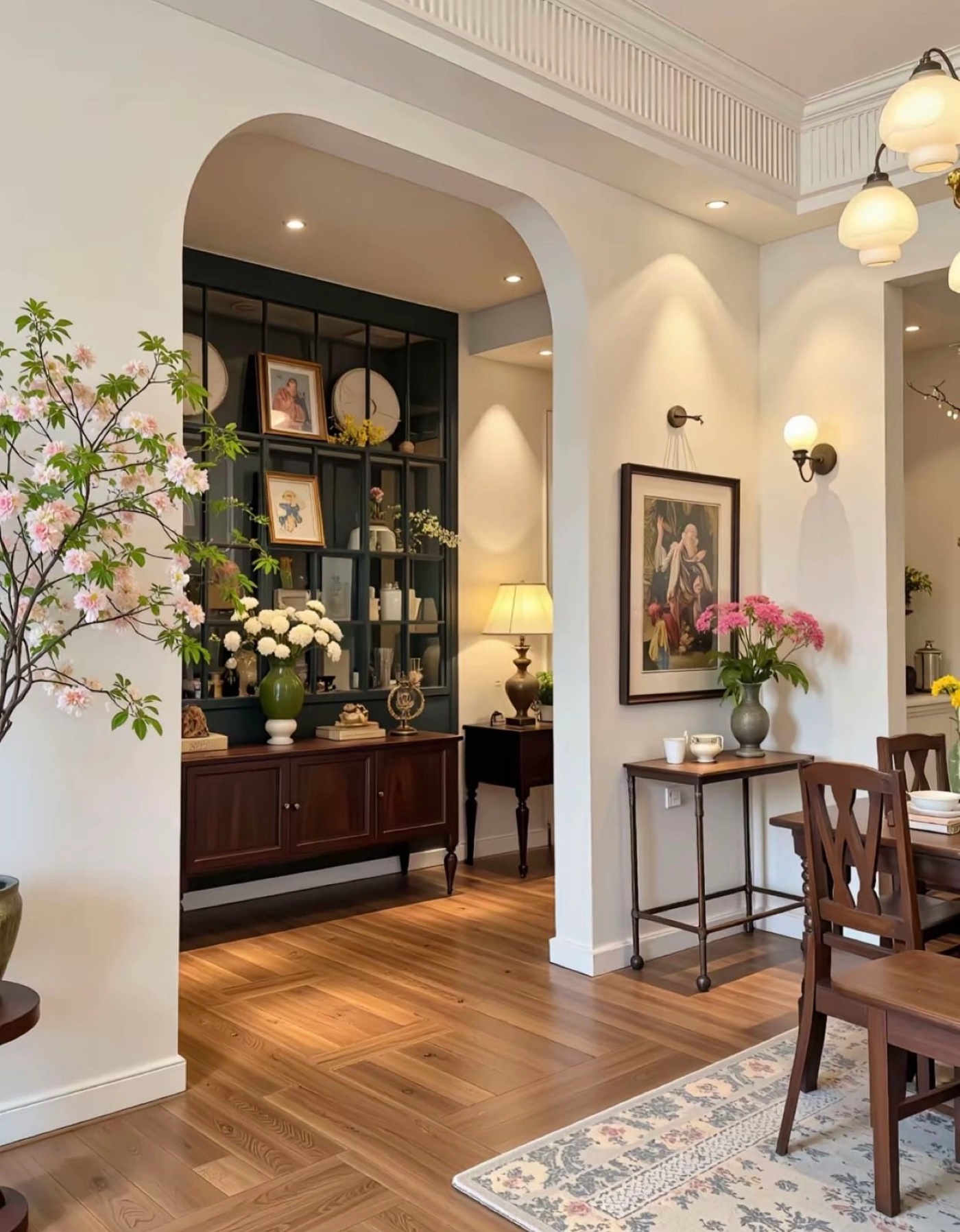 A warmly designed living space, not a waiting room